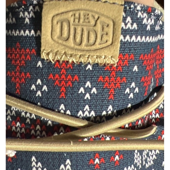 New Hey Dude Wally Winter Sweater Fair‎ Isle Slip On Loafers Shoes Men\'s Size 14 main image 9